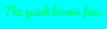 Image with Font Color 00FF80 and Background Color 00FFFF